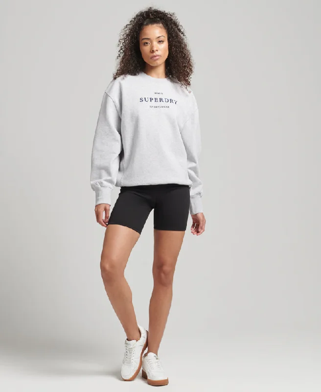 Code Heraldry Oversized Crew Sweatshirt | Cadet Grey Marle