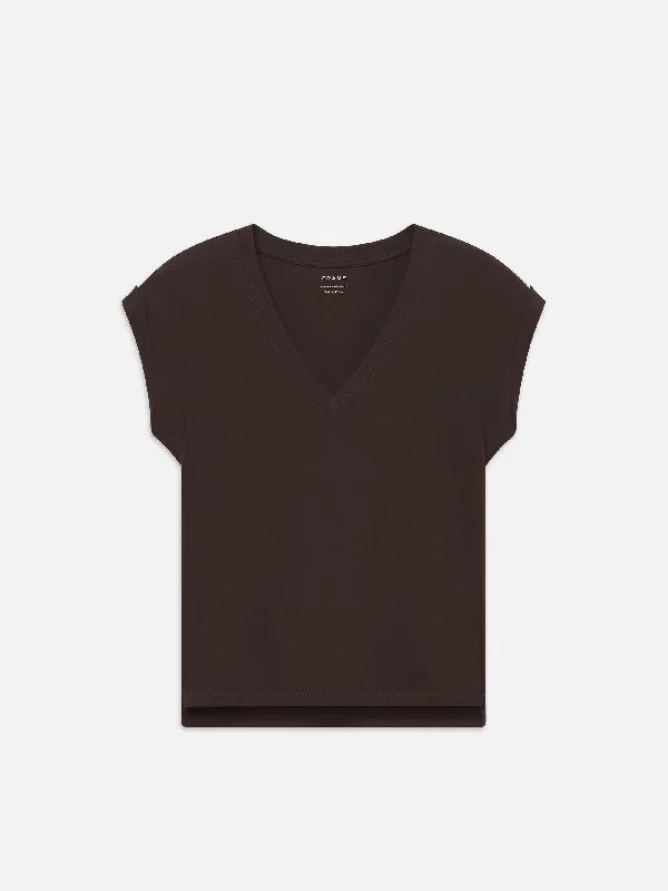 Easy V-Neck Tee -- Chocolate Brown