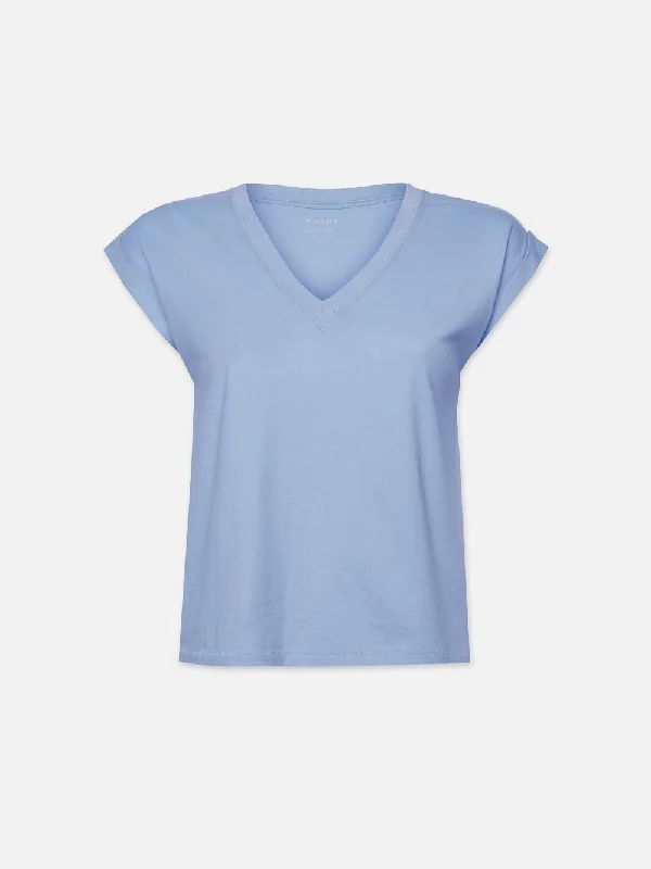 Easy V-Neck Tee -- Light Blue