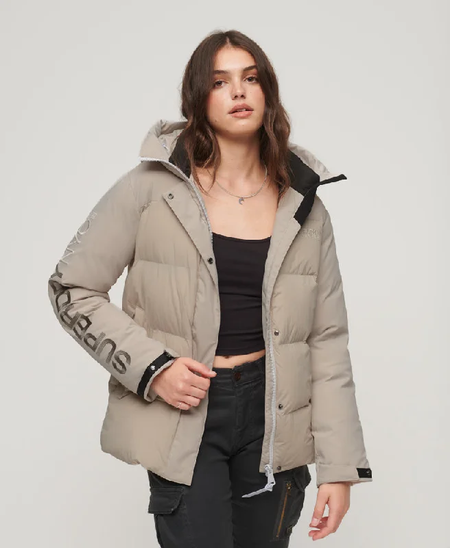 Hooded City Padded Wind Parka Jacket | Chateau Grey