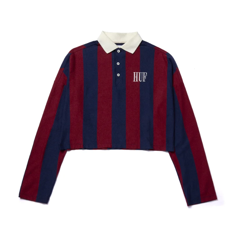 HUF MARKA CROP L/S POLO// BLOODSTONE