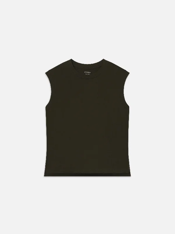 Muscle Crew Tank -- Military