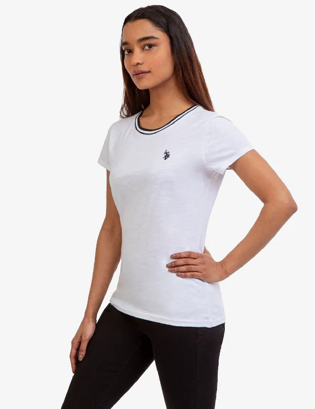 RINGER NECK TRIM T-SHIRT