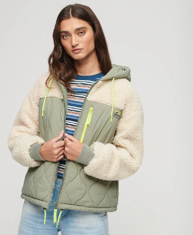 Sherpa Quilted Hybrid Jacket | Vintage Khaki