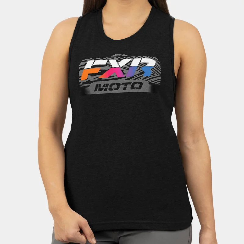 Women's FXR Moto Muscle Tank white tank top