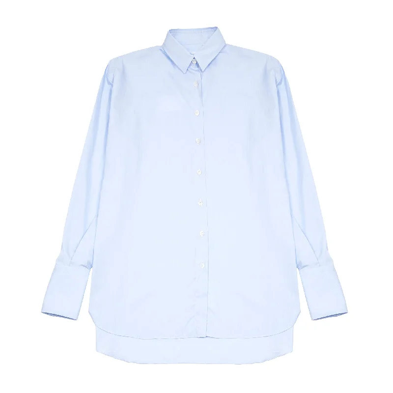 Finamore Women's Liv Shirt in Light Blue Stipe