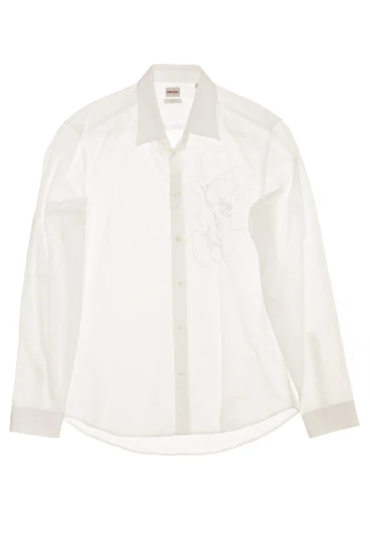 Kenzo - BN White Button Down with White Embossed Design - IT 41