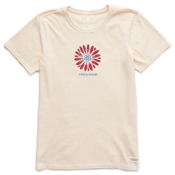 Women's Americana Daisy Short-Sleeve Crusher-LITE Tee - Putty White