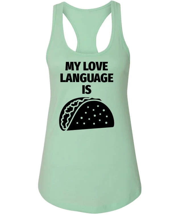 LOVE LANGUAGE WOMEN'S TANK TOP baby blue tank