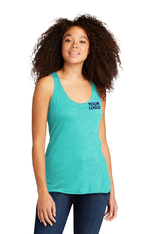 Next Level Women's Racerback Custom Tanks, Tahiti Blue comfortable tank top