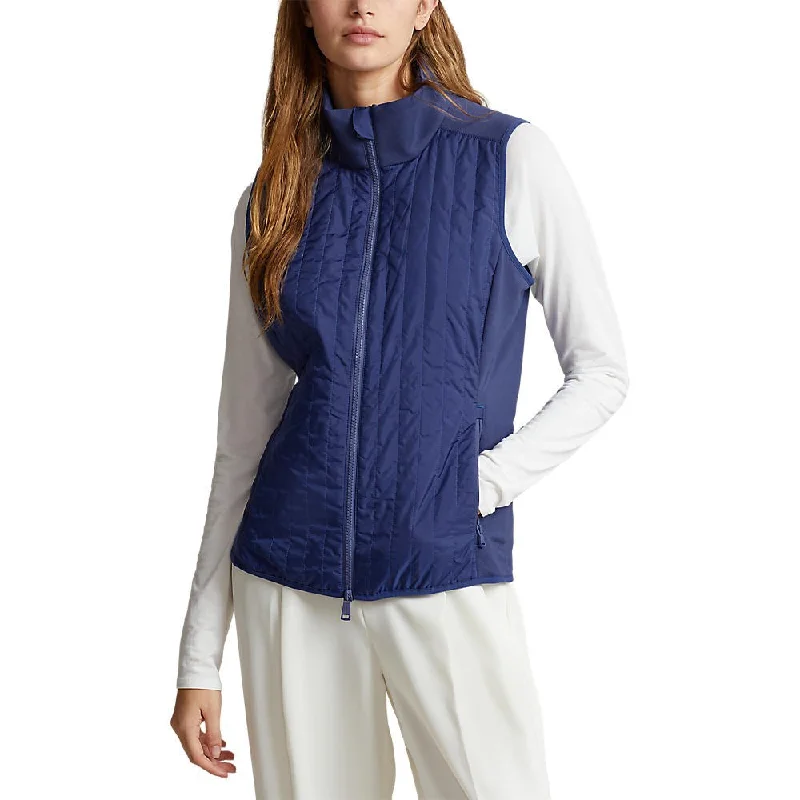 RLX Ralph Lauren Women's Quilted Hybrid Full Zip Vest - Beach Royal mint tank top