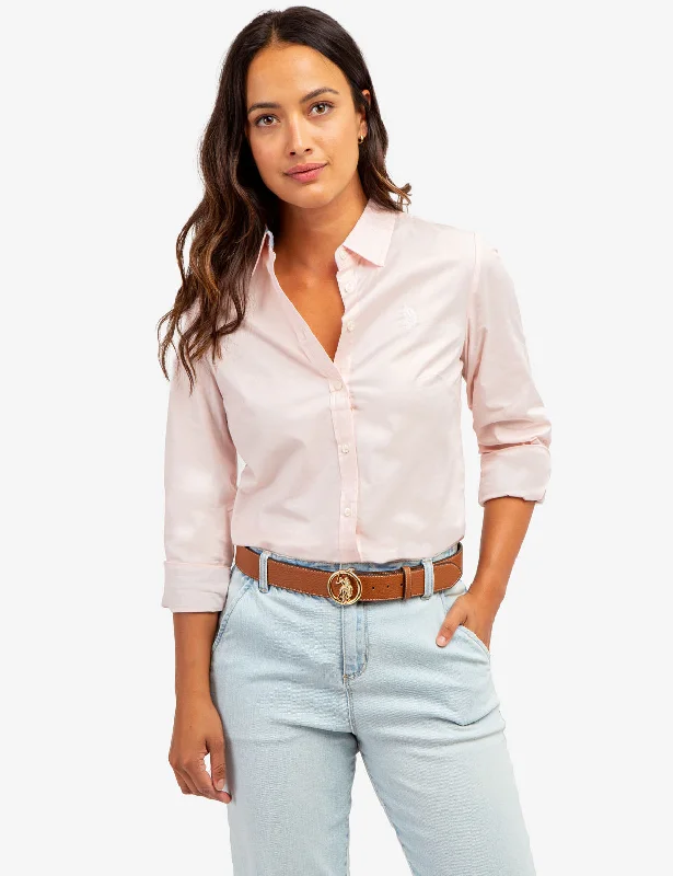 SOLID STRETCH POPLIN SHIRT