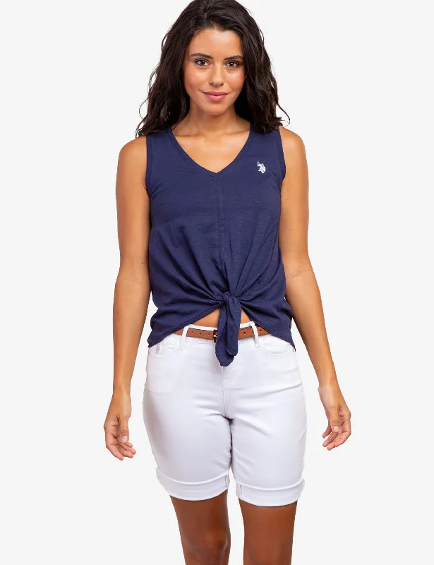 V-NECK FRONT TANK TOP