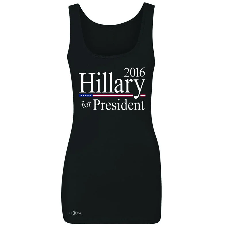 Zexpa Apparel™ Hillary  for President 2016 Campaign Women's Tank Top Politics Sleeveless sheer tank top