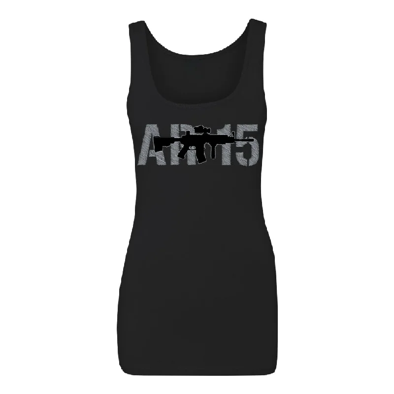 Zexpa Apparel™ 2nd Amendment AR-15 Women's Tank Top Souvenir Shirt open back tank