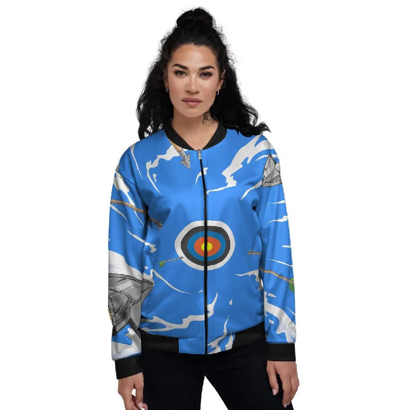 Arrows Are Casting At The Target Print Women's Bomber Jacket