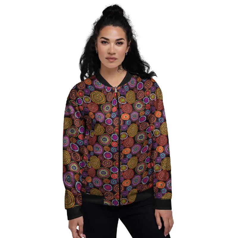 Art Australian Aboriginal Print Pattern Women's Bomber Jacket