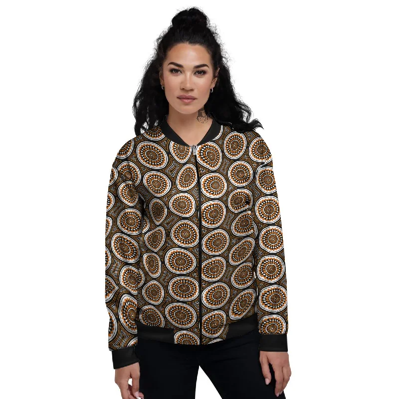 Art Dot Aboriginal Print Pattern Women's Bomber Jacket