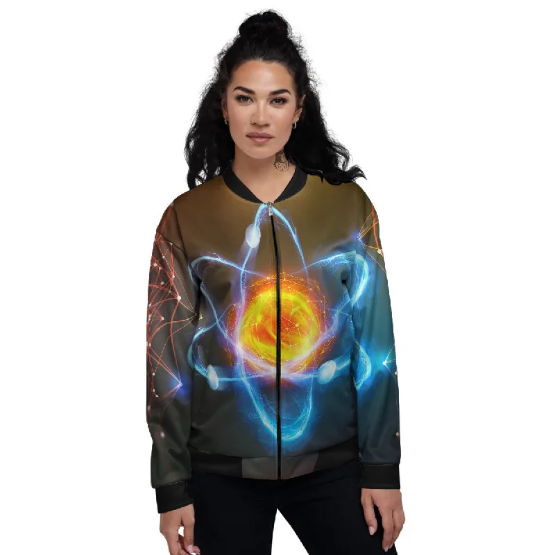 Atomic Structure Print Women's Bomber Jacket