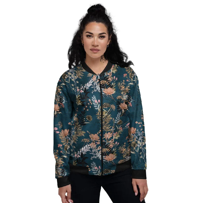 Autumn Vintage Print Pattern Women's Bomber Jacket