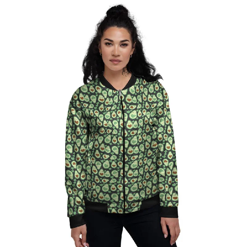 Avocado Cute Print Pattern Women's Bomber Jacket