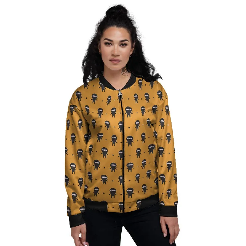 Baby Ninja Print Pattern Women's Bomber Jacket