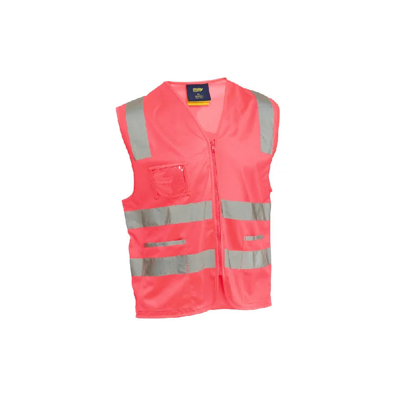 Bisley Unisex Taped Hi Vis Safety Zip Vest BV0341T