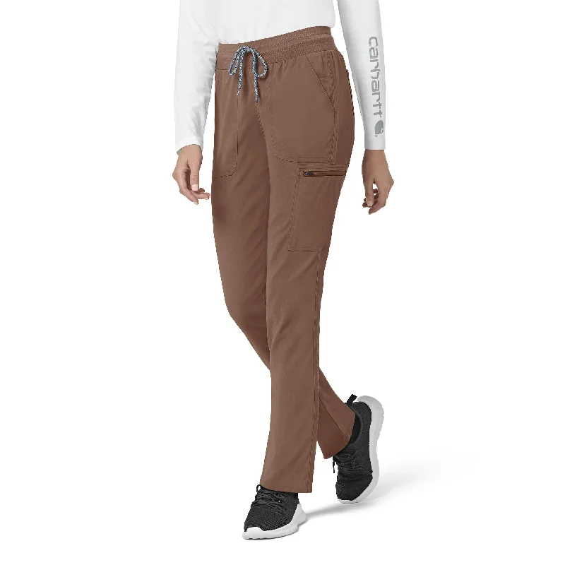 Carhartt Rugged Flex Peak Women's Slim Leg Scrub Pant - Nutmeg