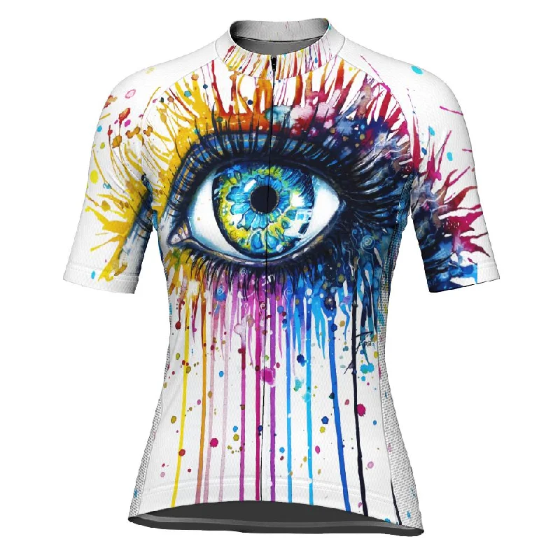 Colorful Short Sleeve Cycling Jersey for Women