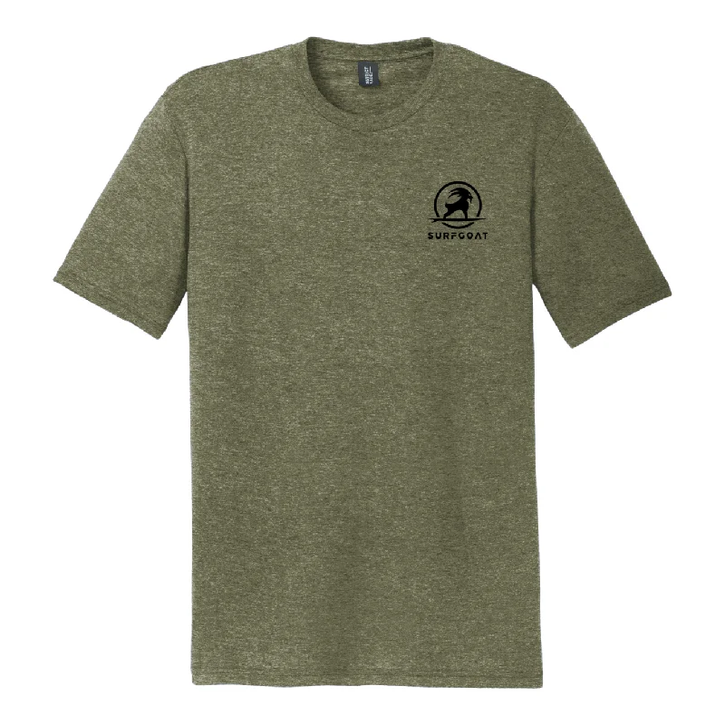 SURFGOAT Short-Sleeved Tee (Military Green / Black)