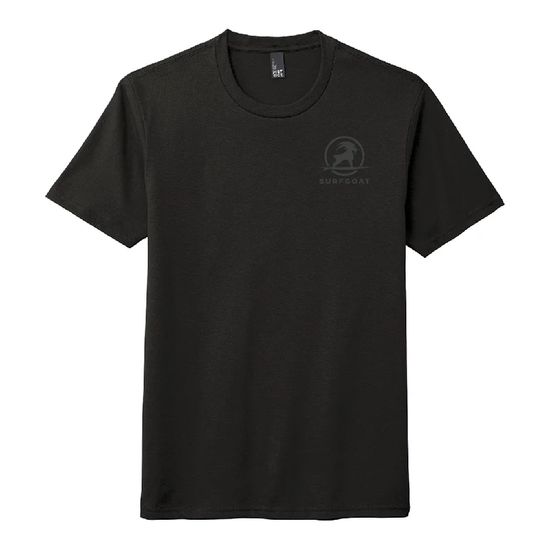 SURFGOAT Short-Sleeved "GHOST" Tee (Black / Dark Gray)