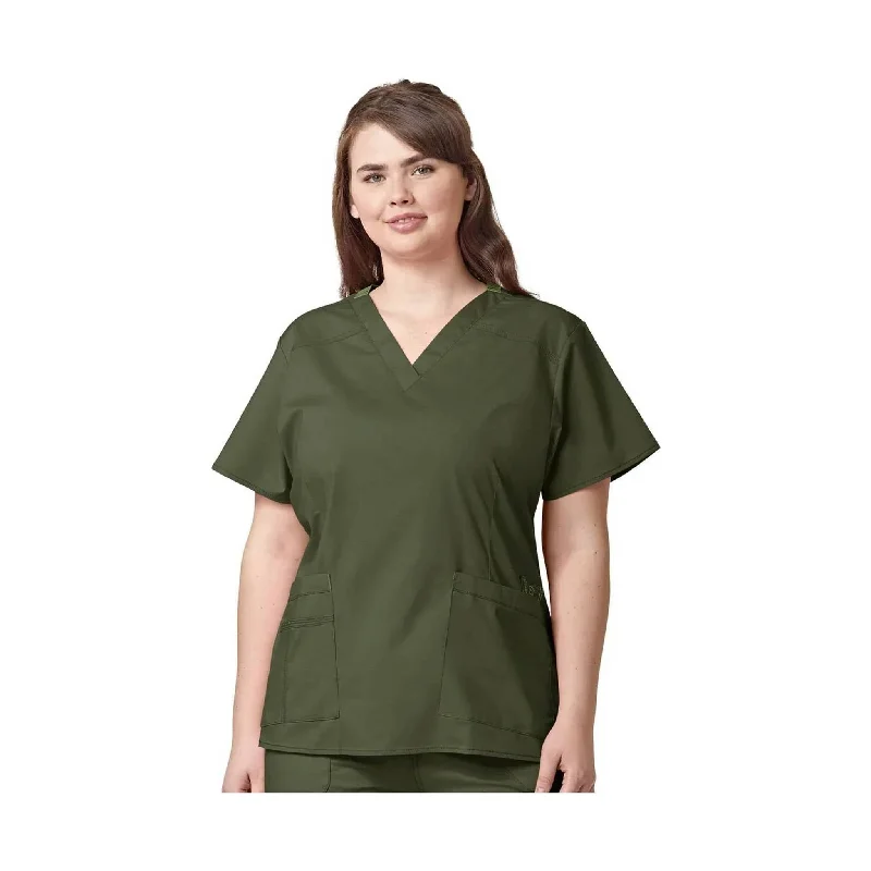 WonderWink Women's Verity V-Neck Scrub Top - Forest Green