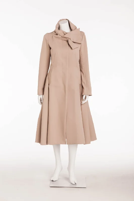 Louis Vuitton - As Seen on Runway Fall 2008 Collection - Long Sleeve Taupe Trench Coat Zip Up - FR 38