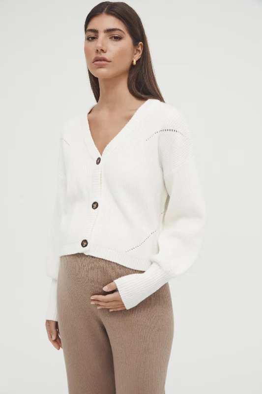 Coastline Crop Cardi (Ivory) - FINAL SALE