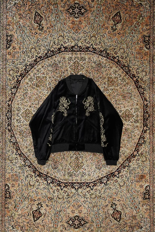 "EASTEND DRAGON" SOUVENIR JACKET (BLACK/BLACK)