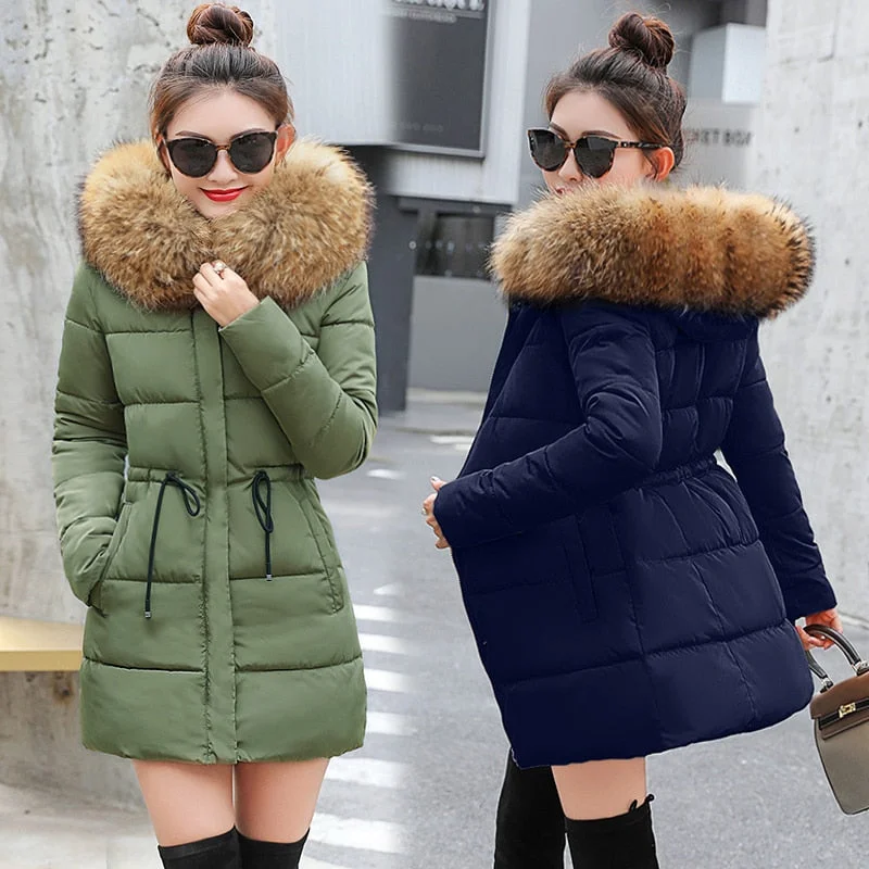 Winter Jacket Women New 2018 Coats faux fur coat Female Parka black Thick Cotton Padded Lining Ladies manteau femme hiver