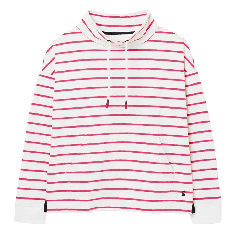 Joules Ladies Harlton Stripe Funnel Neck Sweatshirt