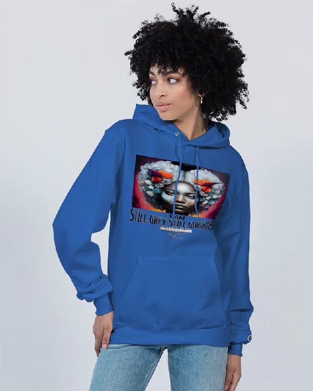 Promoting black women with silver grey hair Unisex Hoodie | Champion