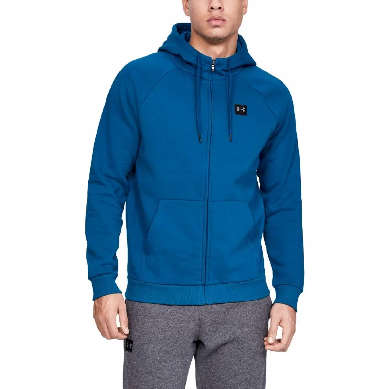 Under Armour Men's Athletic Rival Fleece Full Zip Hoodie, Navy, XXL