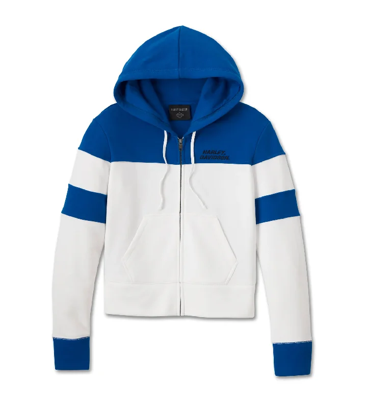 Women's Blue Blazes Cropped Hoodie